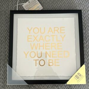 Quoted framed picture